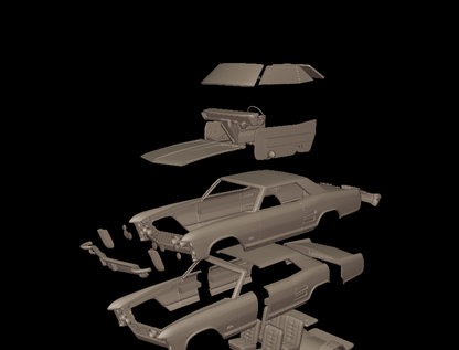 STL FILE BUICK RIVIERA 1963 3d print model - ARTISTIT