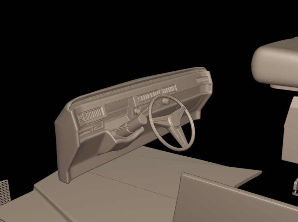 cadillac deville sedan 1975 4 doors 3d print model