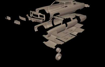 STL FILE chevrolet caprice classic 1975 3d print model - ARTISTIT