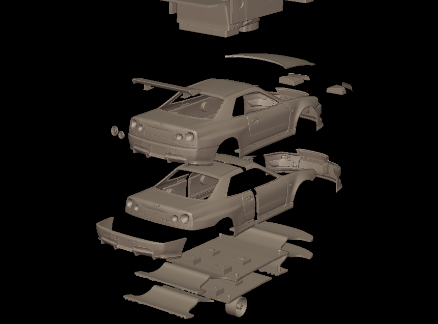 STL FILE custom 2002 NISSAN SKYLINE R 34 v1 3D PRINT MODEL - ARTISTIT