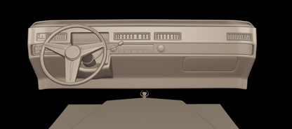 STL FILE cadillac deville sedan 1975 4 doors 3d print model - ARTISTIT