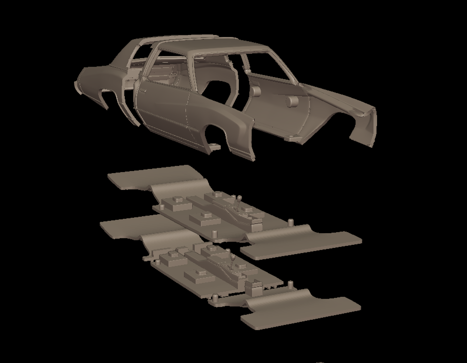 CHEVROLET MONTE CARLO 1976 3D PRINT MODEL