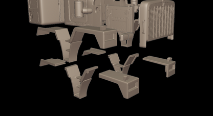 STL FILE kenworth c500 truck 3d print model - ARTISTIT