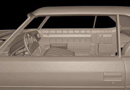 STL FILE chevrolet caprice convertible 1973 3d print model - ARTISTIT