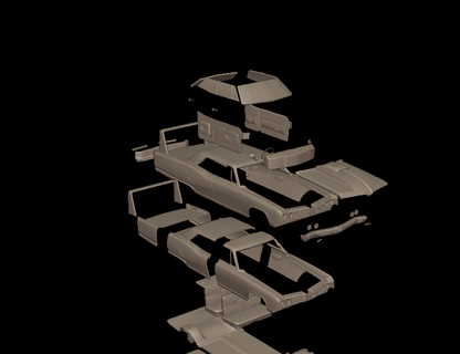 STL FILE custom Buick Electra 225 1968 four doors 3d print model - ARTISTIT