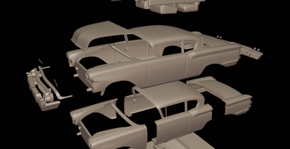 STL FILE chevrolet biscayne 2 door sedan 1958 3d print model - ARTISTIT