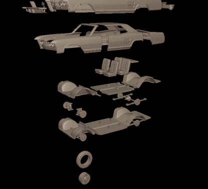 STL FILE BUICK RIVIERA 1963 3d print model - ARTISTIT