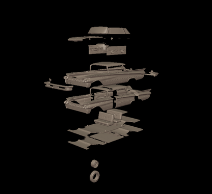 STL FILE Buick LeSabre 1959 four doors 3D PRINT MODEL - ARTISTIT