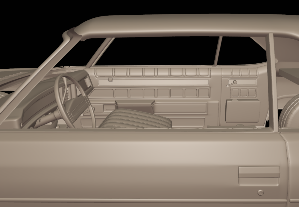 chevrolet caprice convertible 1973 3d print model