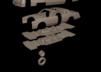 STL FILE chevrolet monte carlo ss 1986 3D PRINT MODEL - ARTISTIT