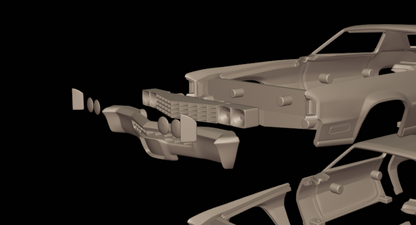 STL FILE Cadillac fleetwood Eldorado Coupe 1968 3d print model - ARTISTIT