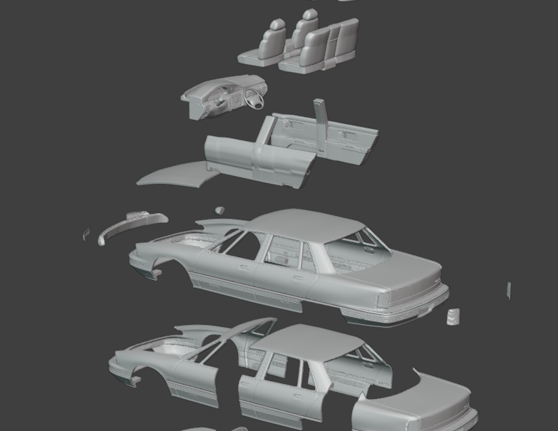 1991 - 1996 Oldsmobile 98 3d print model