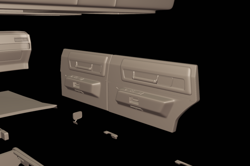 cadillac deville sedan 1975 4 doors 3d print model