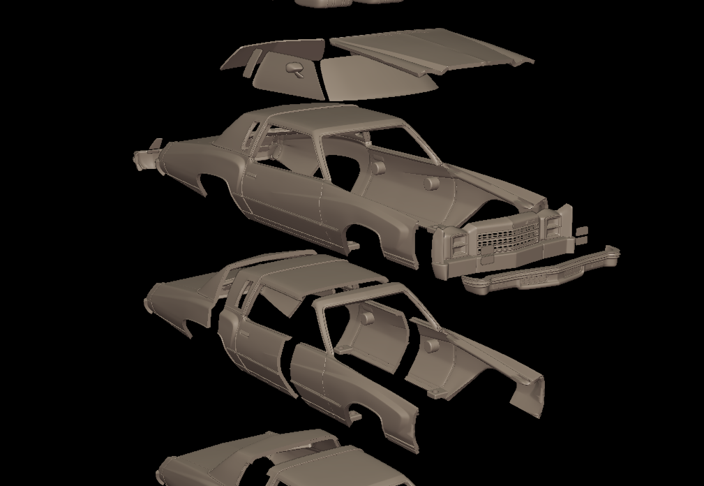 CHEVROLET MONTE CARLO 1976 3D PRINT MODEL