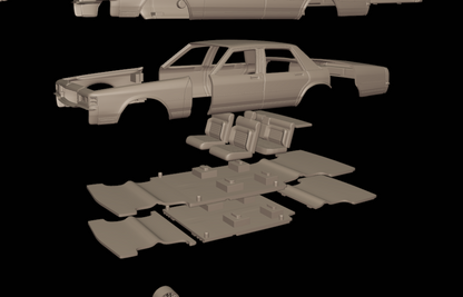 STL FILE chevrolet caprice 1987 3d print model - ARTISTIT