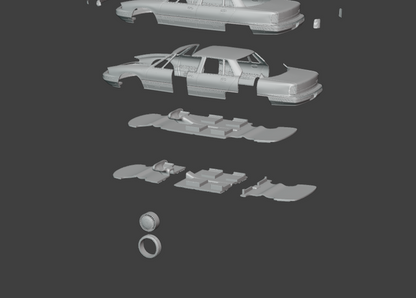 STL FILE 1991 - 1996 Oldsmobile 98 3d print model - ARTISTIT