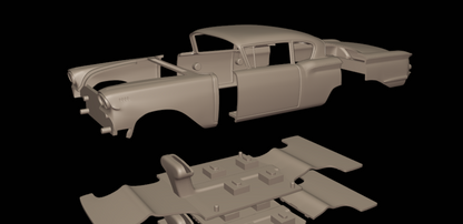 STL FILE chevrolet biscayne 2 door sedan 1958 3d print model - ARTISTIT