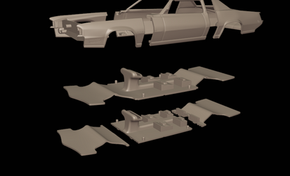 STL FILE Cadillac fleetwood Eldorado Coupe 1968 3d print model - ARTISTIT