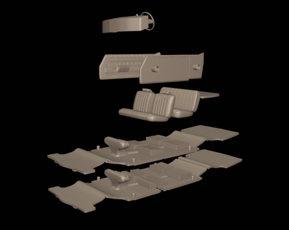 STL FILE chevrolet caprice convertible 1973 3d print model - ARTISTIT