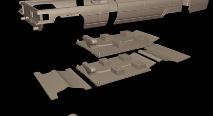 STL FILE cadillac deville sedan 1975 4 doors 3d print model - ARTISTIT