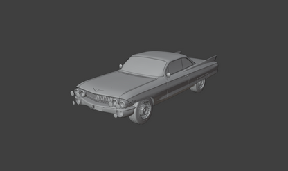 STL FILE 1961 cadillac coupe de ville 3d print model - ARTISTIT
