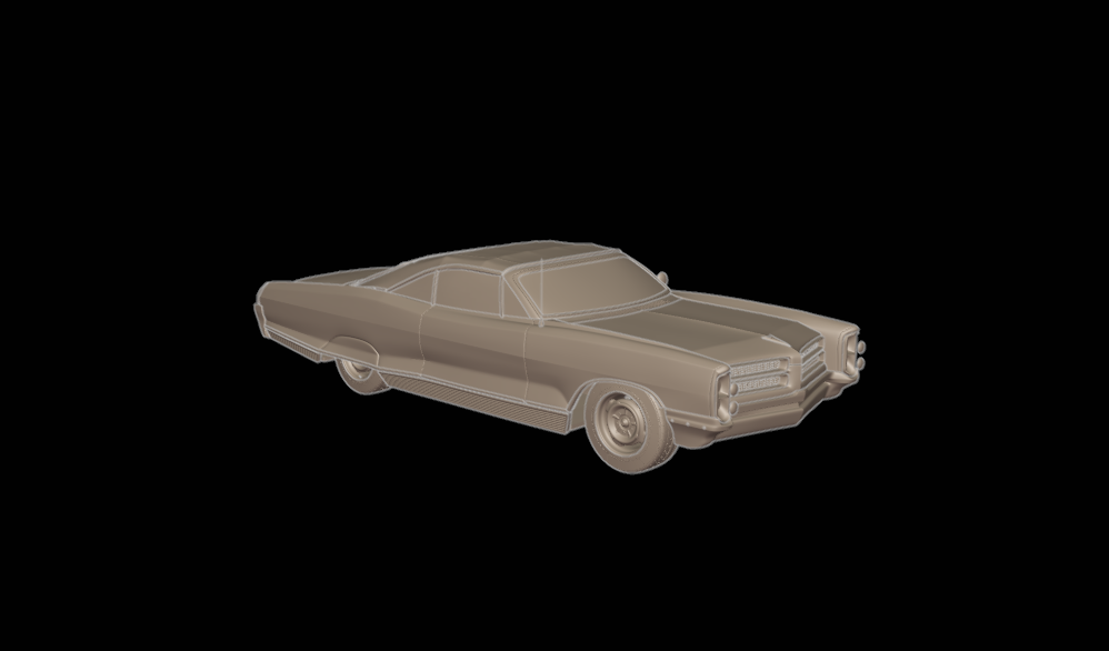 pontiac bonneville 1966 3d print model