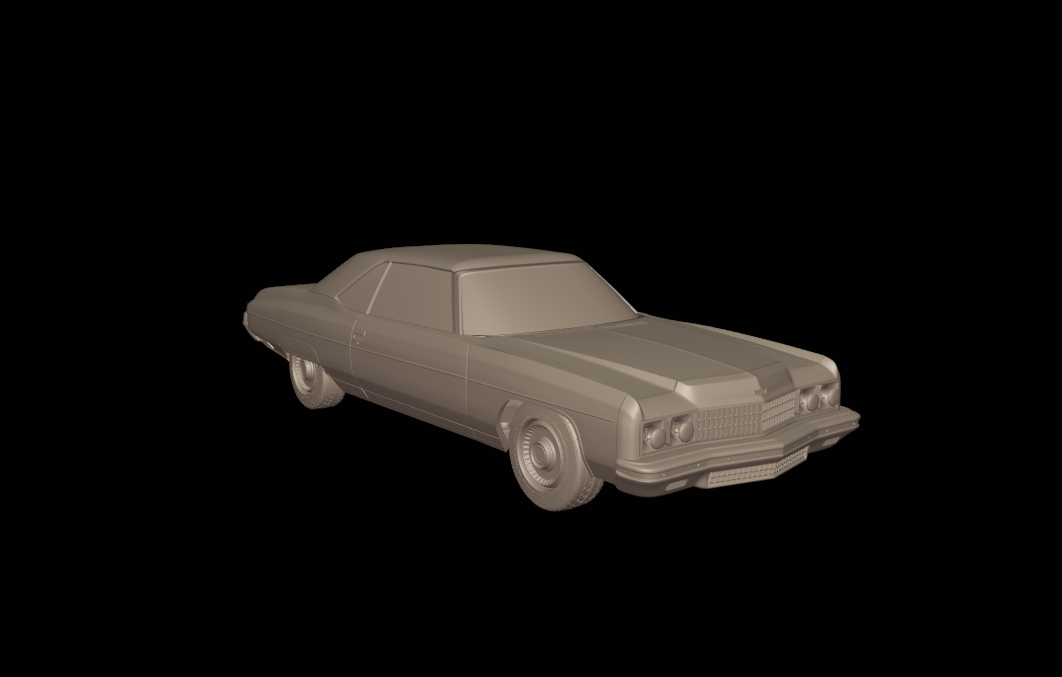 chevrolet caprice convertible 1973 3d print model