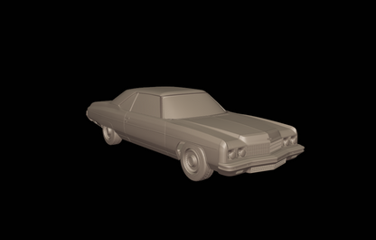 STL FILE chevrolet caprice convertible 1973 3d print model - ARTISTIT