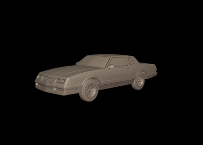 STL FILE chevrolet monte carlo ss 1986 3D PRINT MODEL - ARTISTIT