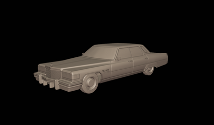 STL FILE cadillac deville sedan 1975 4 doors 3d print model - ARTISTIT