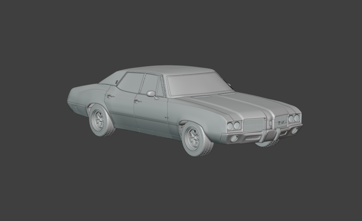 1971 Oldsmobile Cutlass Supreme sedan 3d print model