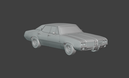 STL FILE 1971 Oldsmobile Cutlass Supreme sedan 3d print model - ARTISTIT