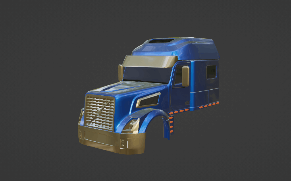 STL FILE 2011 Volvo VT830 Custom TRUCK 3D PRINT MODEL - ARTISTIT