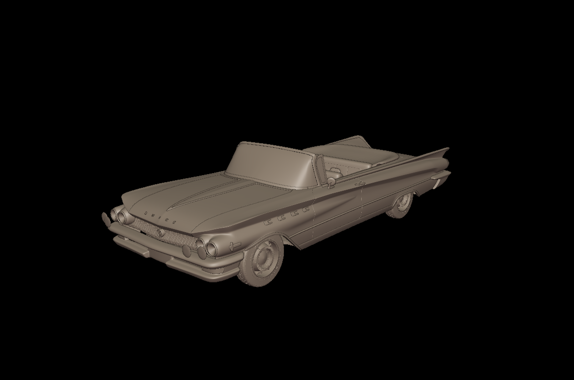 STL FILE Buick LeSabre 1959 two doors convertable 3d print model - ARTISTIT