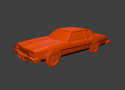 STL FILE 1985 oldsmobile delta 88-royale coupe 2 doors 3D model - ARTISTIT