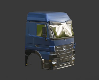 STL FILE 2009 Mercedes Benz Actros MP3 Truck 3D PRINT MODEL - ARTISTIT