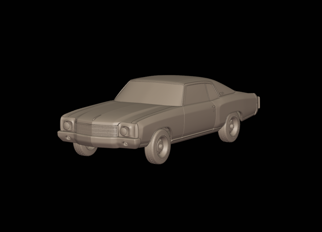 CHEVROLET MONTE CARLO 1970 3D PRINT MODEL