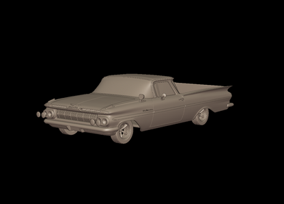 STL FILE CHEVROLET ELCAMINO 1959 3D PRINT MODEL - ARTISTIT