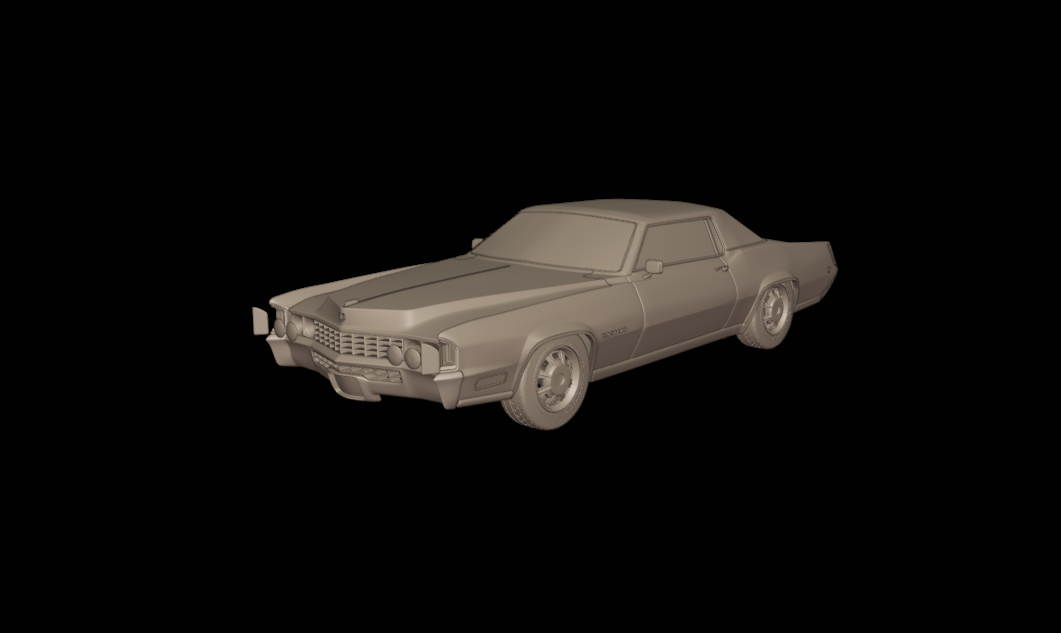 Cadillac fleetwood Eldorado Coupe 1968 3d print model