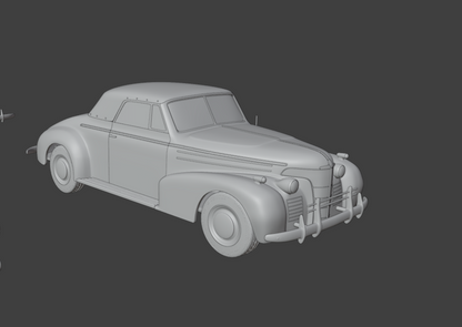 STL FILE Oldsmobile 80 convertible 1939 3d print model - ARTISTIT