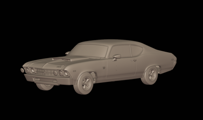 STL FILE chevrolet baldwin motion chevelle 1969 3d print model - ARTISTIT