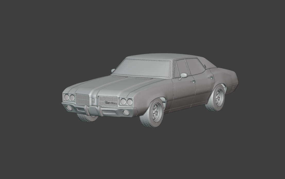 1971 Oldsmobile Cutlass Supreme sedan 3d print model