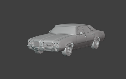 STL FILE 1971 Oldsmobile Cutlass Supreme sedan 3d print model - ARTISTIT