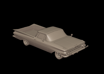 STL FILE CHEVROLET ELCAMINO 1959 3D PRINT MODEL - ARTISTIT