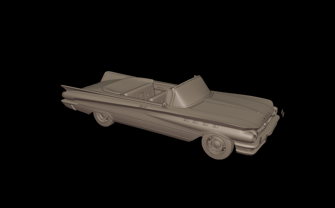 STL FILE Buick LeSabre 1959 two doors convertable 3d print model - ARTISTIT