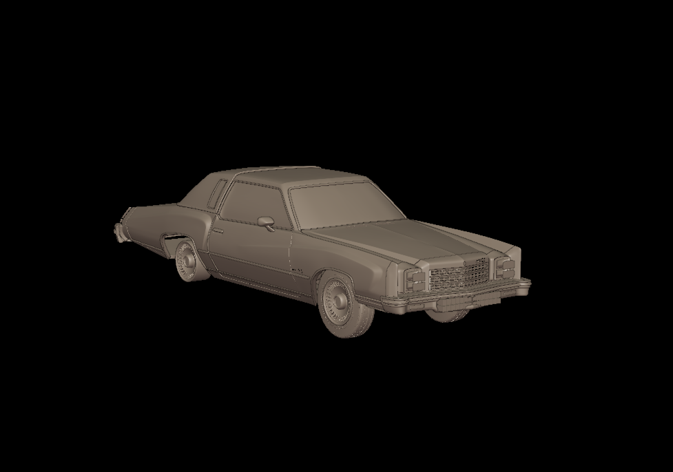 CHEVROLET MONTE CARLO 1976 3D PRINT MODEL