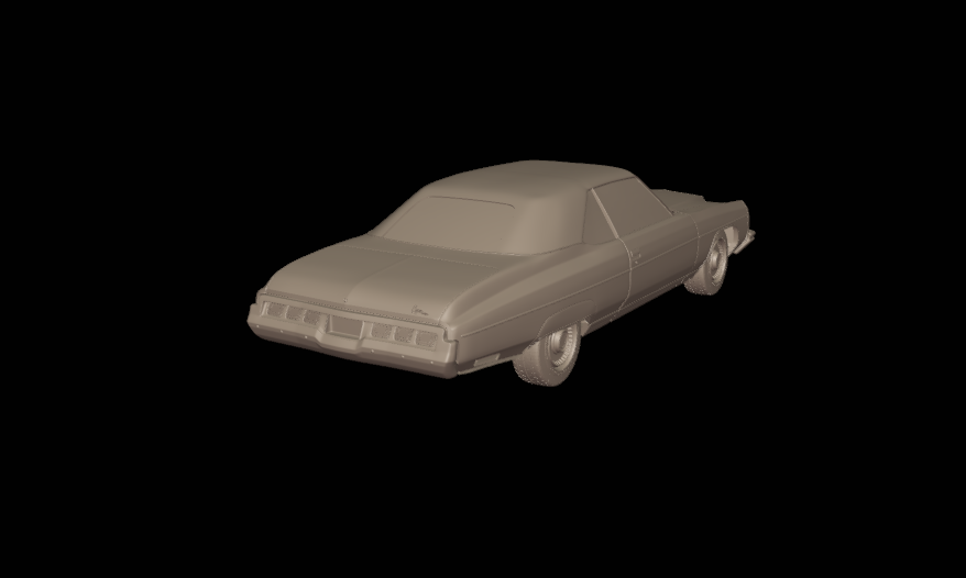 chevrolet caprice convertible 1973 3d print model