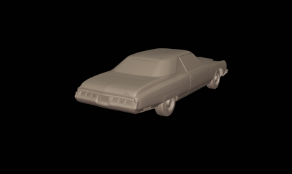 STL FILE chevrolet caprice convertible 1973 3d print model - ARTISTIT