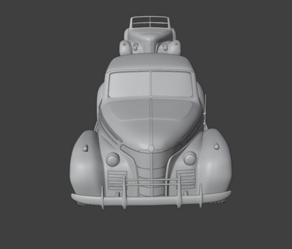 STL FILE Oldsmobile 80 convertible 1939 3d print model - ARTISTIT