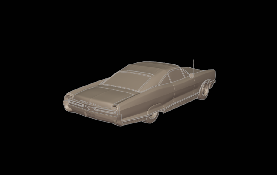 pontiac bonneville 1966 3d print model